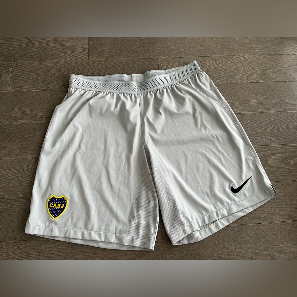 Nike Light Gray Men's authentic player version Boca juniors shorts